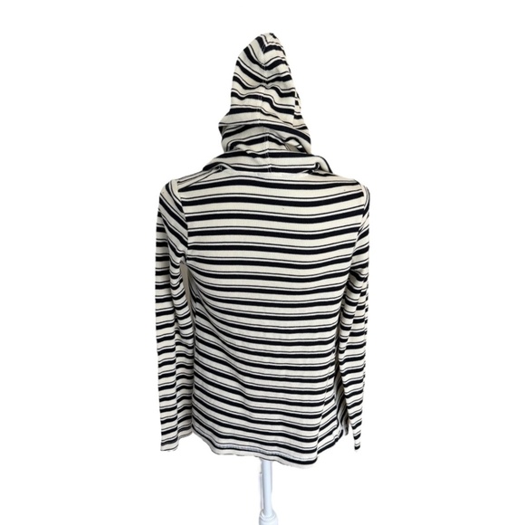 Splendid Stripe Hooded Drape Cardigan - Picture 6 of 13